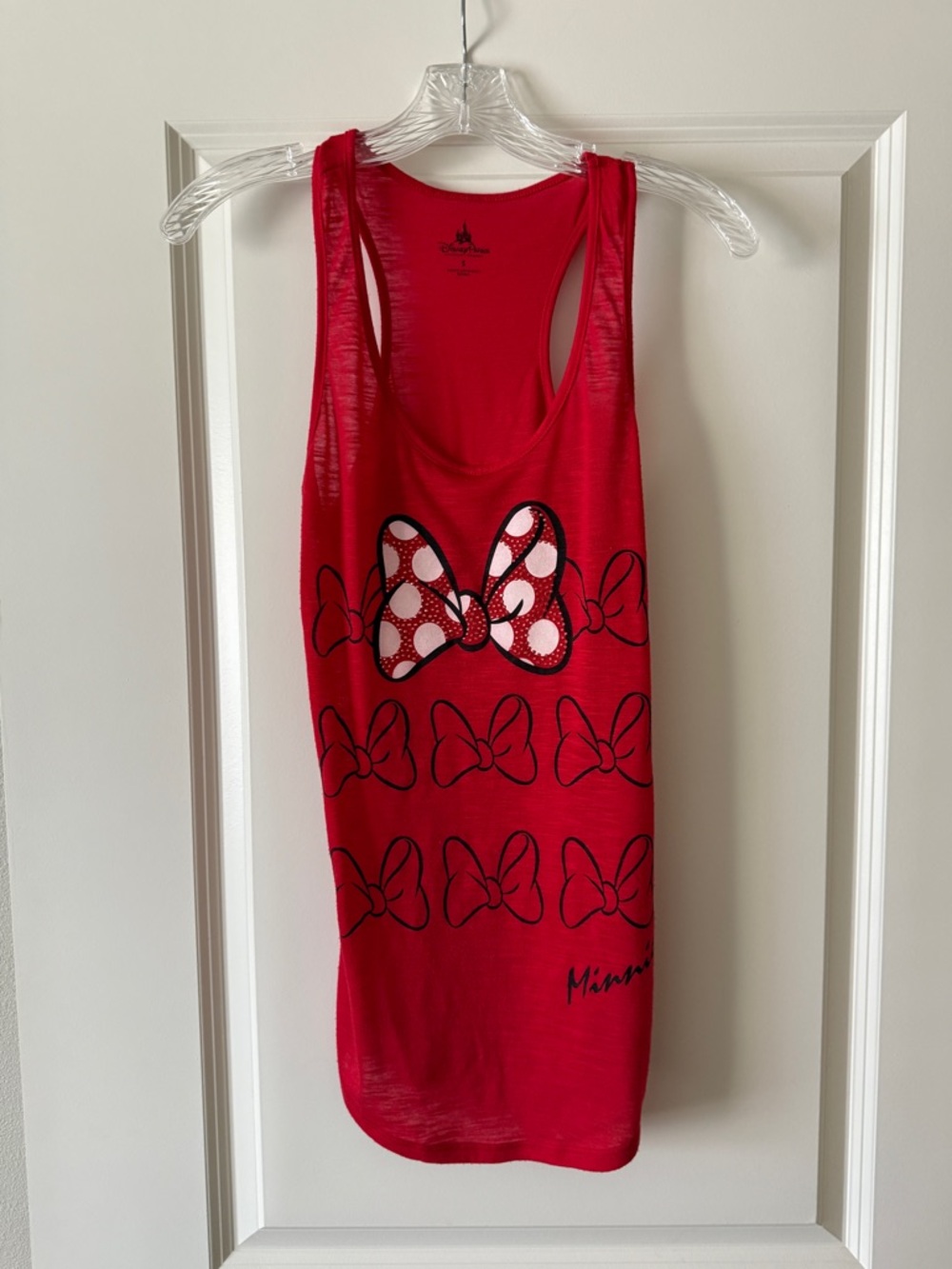 Disney Red Minnie Mouse Bow Tank Top